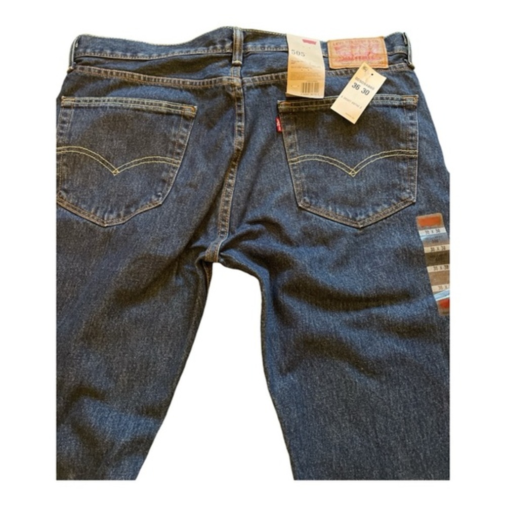 Men’s Levi’s 505 Dark Blue Rinse Straight Leg Jeans Size 36/30